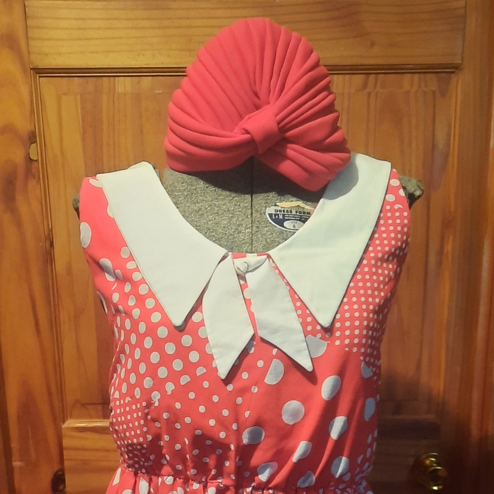 Vintage Red and White Polka dot dress